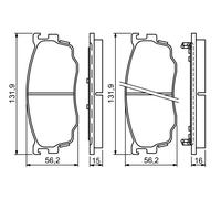 BOSCH 0 986 494 258 Kit pastiglie freno, Freno a disco per MAZDA