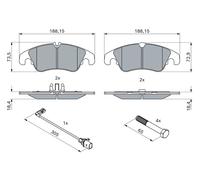 BOSCH 0 986 494 259 Kit pastiglie freni per AUDI A4 Avant (8K5, B8)
