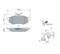 BOSCH 0 986 494 262 Kit pastiglie freno, Freno a disco per CITROËN