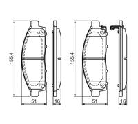 BOSCH 0 986 494 268 Kit pastiglie freno, Freno a disco per MITSUBISHI