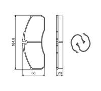 BOSCH 0 986 494 273 Kit pastiglie freno, Freno a disco per RENAULT,RENAULT TRUCK