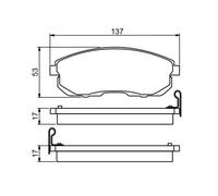 BOSCH 0 986 494 277 Kit pastiglie freno, Freno a disco per NISSAN,NISSAN (DFAC),