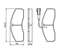 BOSCH 0 986 494 278 Kit pastiglie freno, Freno a disco per NISSAN,RENAULT TRUCKS