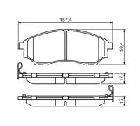 Set di pastiglie freno BOSCH 0 986 494 295, anteriore