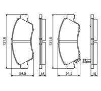 BOSCH 0 986 494 299 Kit pastiglie freno, Freno a disco per HONDA