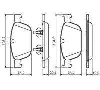 BOSCH 0 986 494 305 Kit pastiglie freno, Freno a disco per VOLVO
