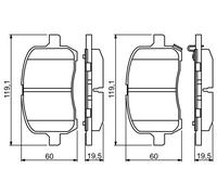 BOSCH 0 986 494 306 Kit pastiglie freno, Freno a disco per OPEL