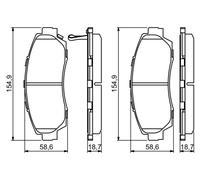BOSCH 0 986 494 308 Kit pastiglie freno, Freno a disco per HONDA,SUBARU