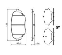 0986494322 Kit pastiglie freno a disco ant.adatMazda MX-5 III (MARCA-BOSCH).