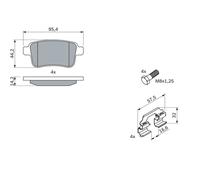 BOSCH 0 986 494 331 Kit pastiglie freno, Freno a disco per RENAULT