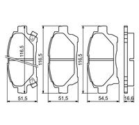 BOSCH 0 986 494 333 Kit pastiglie freno, Freno a disco per TOYOTA