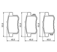 BOSCH 0 986 494 338 Kit pastiglie freno, Freno a disco per HONDA,PROTON