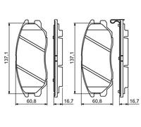 BOSCH 0 986 494 347 Kit pastiglie freno, Freno a disco per HYUNDAI,HYUNDAI (HUAT