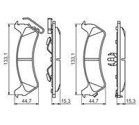 BOSCH 0 986 494 348 Kit pastiglie freno, Freno a disco per JEEP
