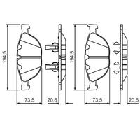 BOSCH 0 986 494 349 Kit pastiglie freno, Freno a disco per ALPINA,BMW,ROLLS-ROYC