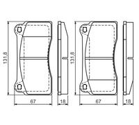 BOSCH 0 986 494 353 Kit pastiglie freno, Freno a disco per JAGUAR