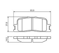 BOSCH 0 986 494 359 Kit pastiglie freno, Freno a disco per LEXUS,TOYOTA
