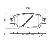 BOSCH 0 986 494 363 Kit pastiglie freno, Freno a disco per LEXUS,TOYOTA
