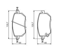 BOSCH 0 986 494 366 Kit pastiglie freni