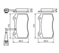 BOSCH 0 986 494 367 Kit pastiglie freno, Freno a disco per SEAT