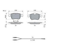 BOSCH 0 986 494 371 Kit pastiglie freno, Freno a disco per CITROËN,PEUGEOT