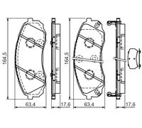 BOSCH 0 986 494 377 Kit pastiglie freno, Freno a disco per HYUNDAI,KIA
