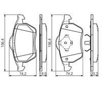 BOSCH 0 986 494 390 Kit pastiglie freno, Freno a disco per FORD