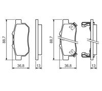 BOSCH 0 986 494 392 Kit pastiglie freno, Freno a disco per HONDA