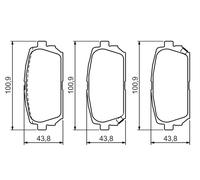 BOSCH 0 986 494 400 Kit pastiglie freno, Freno a disco per KIA