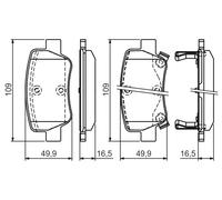 BOSCH 0 986 494 403 Kit pastiglie freno, Freno a disco per TOYOTA
