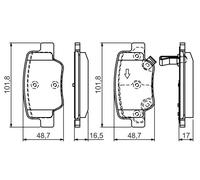BOSCH 0 986 494 404 Kit pastiglie freno, Freno a disco per TOYOTA