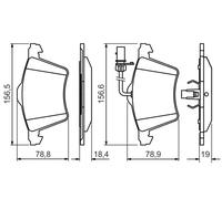 BOSCH 0 986 494 415 Kit pastiglie freno, Freno a disco per VW