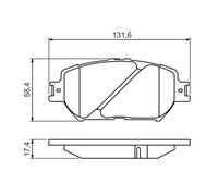 BOSCH 0 986 494 418 Kit pastiglie freno, Freno a disco per LEXUS