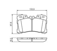 BOSCH 0 986 494 423 Kit pastiglie freno, Freno a disco per LEXUS,TOYOTA
