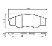 BOSCH 0 986 494 425 Kit pastiglie freno, Freno a disco per TOYOTA