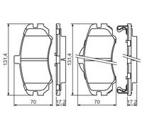 BOSCH 0 986 494 426 Kit pastiglie freno, Freno a disco per HYUNDAI
