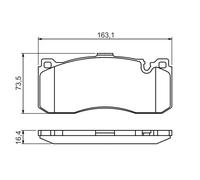 BOSCH 0 986 494 428 Kit pastiglie freno, Freno a disco per BMW,MINI