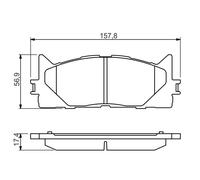 BOSCH 0 986 494 430 Kit pastiglie freno, Freno a disco per LEXUS,TOYOTA,TOYOTA (