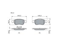 BOSCH 0 986 494 441 Kit pastiglie freno, Freno a disco per DACIA,MITSUBISHI,NISS