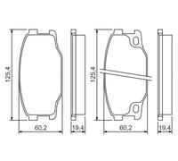 BOSCH 0 986 494 442 Kit pastiglie freno, Freno a disco per MITSUBISHI