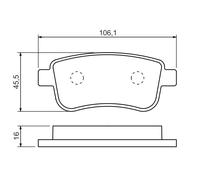 BOSCH 0 986 494 452 Kit pastiglie freno, Freno a disco