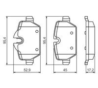 BOSCH 0 986 494 461 Kit pastiglie freno, Freno a disco per MINI