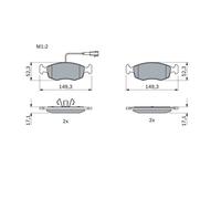 Kit Pastiglie Freno Bosch 0986494463 Per Fiat