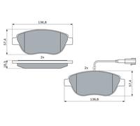 Kit Pastiglie Freno Adatte per FIAT 500 Grande Punto Evo (199) 1.3 D Mtj BOSCH