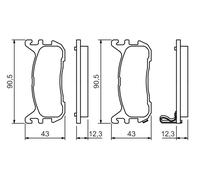 BOSCH 0 986 494 482 Kit pastiglie freno, Freno a disco per FORD ASIA & OCEANIA,M