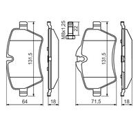 BOSCH 0 986 494 489 Kit pastiglie freno, Freno a disco per MINI