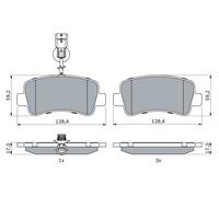 BOSCH 0 986 494 500 Kit pastiglie freno, Freno a disco per NISSAN,OPEL,RENAULT,V