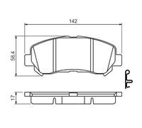 BOSCH 0 986 494 501 Kit pastiglie freno, Freno a disco per NISSAN,NISSAN (DFAC)