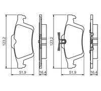 BOSCH 0 986 494 528 Kit pastiglie freno, Freno a disco per CHEVROLET,CITROËN,FOR