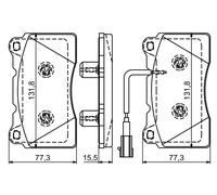 BOSCH 0 986 494 539 Kit pastiglie freno, Freno a disco per ALFA ROMEO